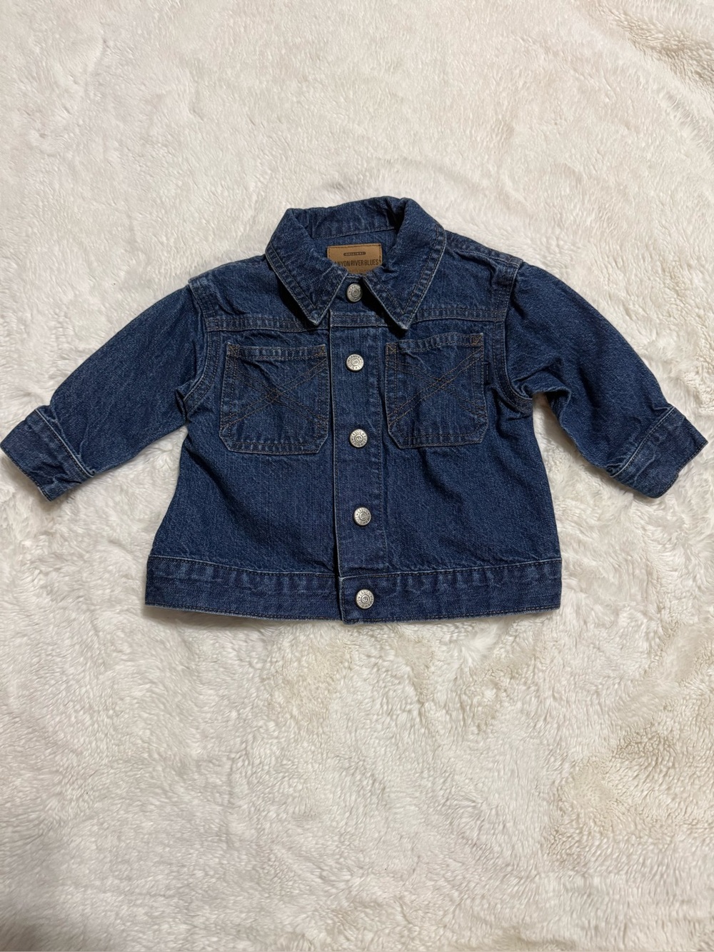 Vintage 90s Canyon River Blues Baby Denim Jacket - Size 12 Months
